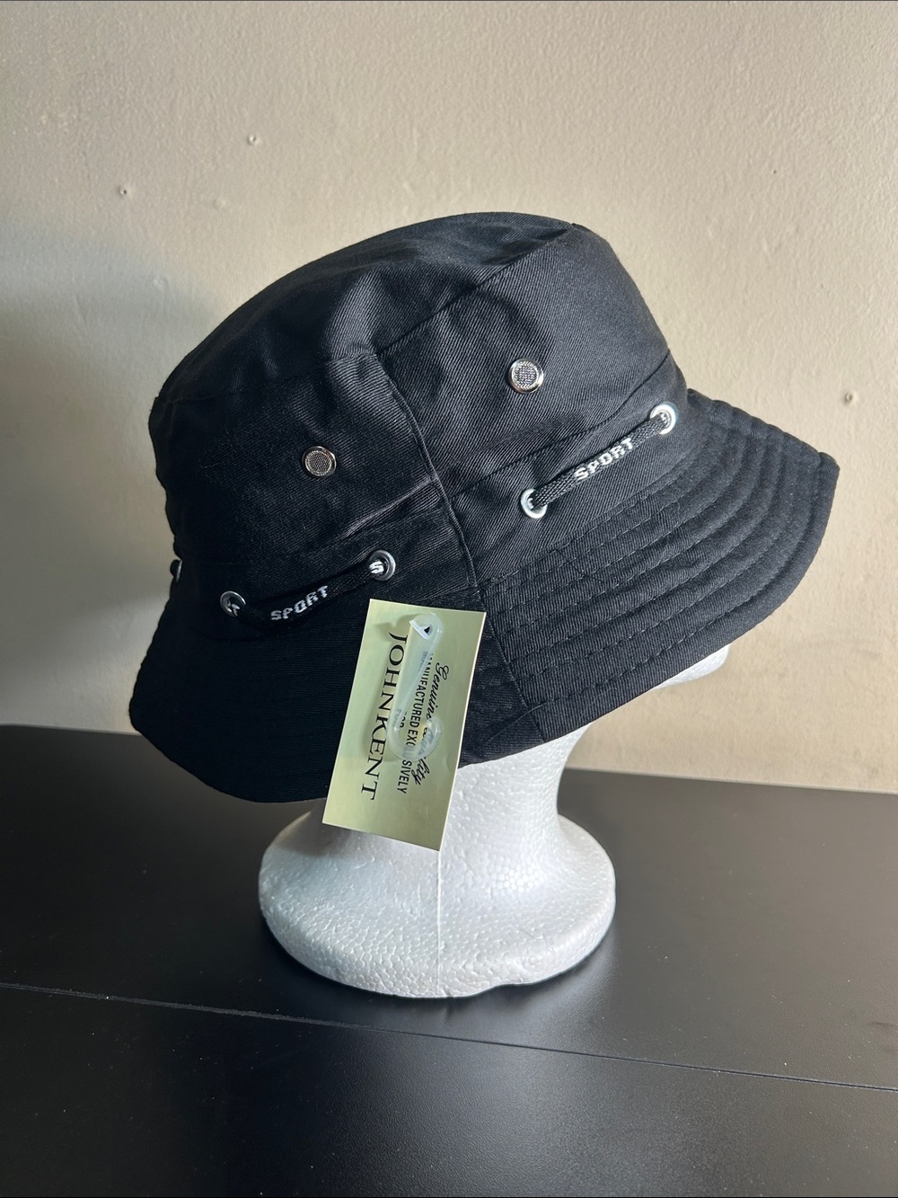 John Kent Black 'Sport' Bucket Hat